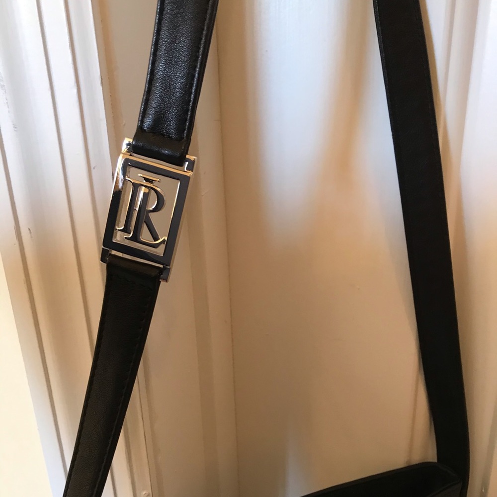 Ralph Lauren black leather crossbag. - Picture 5 of 7